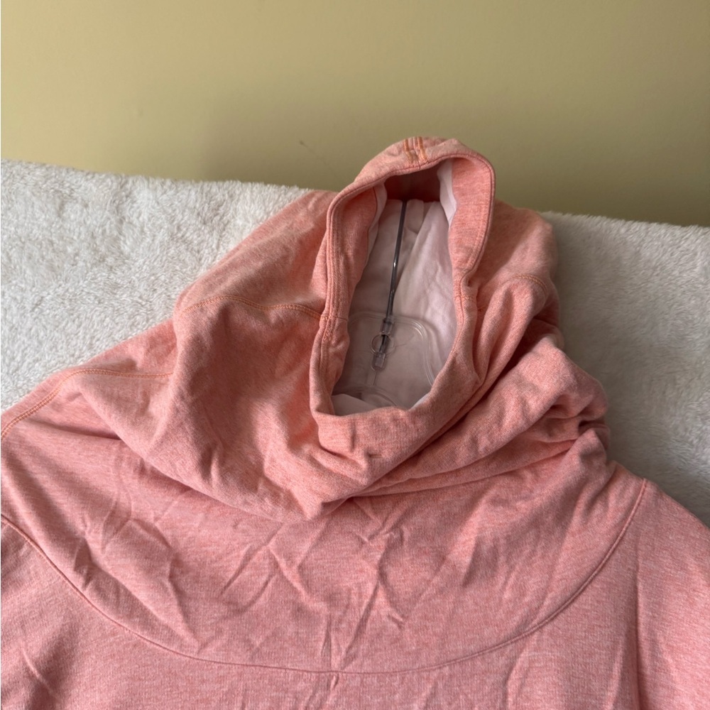 Lululemon Stress Less Hoodie Pockets Cowl Hood Lightweight Terry Stretch Top 8 - Picture 9 of 16